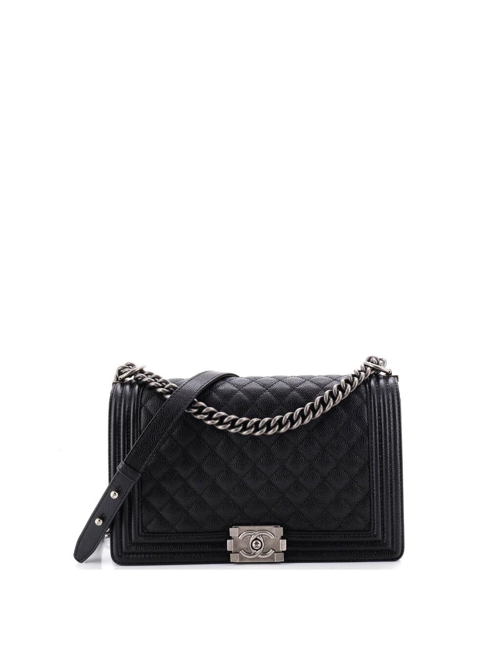 Chanel Boy Flap Bag Quilted Caviar New #315088C41B